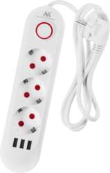 MACLEAN Power strip MCE394W 3 sockets