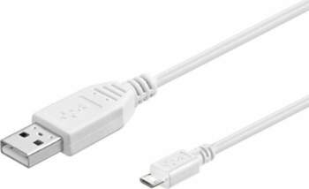 MicroConnect Micro USB Cable  White  0