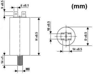 MOTOR RUN CAPACITOR 2.5µF /