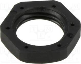 Nut; M16; 22mm; black; Thread: metric