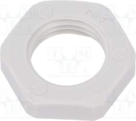 Nut; PG7; polyamide; Thk: 5mm; Spanner: