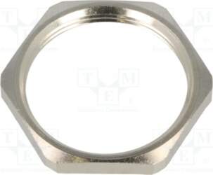 Nut; with earthing; M50; brass; Thk: