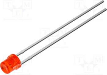 OPTOSUPPLY LED; red; 3mm; 330mcd; 80°