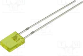 OPTOSUPPLY LED; yellow; rectangular; 2x5x7mm; 330mcd