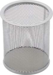 Pencil case Forpus, round, silver, empty