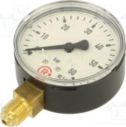 PNEUMAT Manometer; 0÷60bar; bottom connection; Thread: