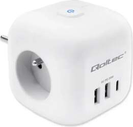 QOLTEC 6-in-1 Power Cube Extension Socket