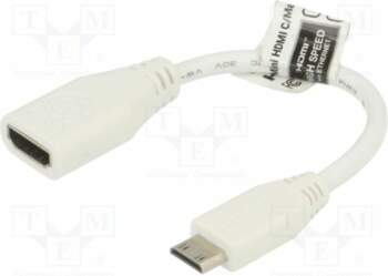 RASPBERRY PI Connection cable; white; 100mm