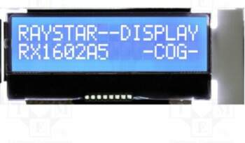 RAYSTAR OPTRONICS Display: LCD; alphanumeric; COG