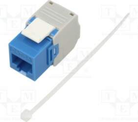 RJ45 module; Keystone; RJ45 socket; blue