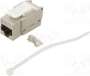 RJ45 module; Keystone; RJ45 socket; silver