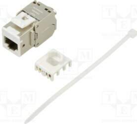RJ45 module; Keystone; RJ45 socket; silver