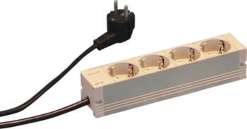 Schroff Socket Strip, SCHUKO, 4 Sockets
