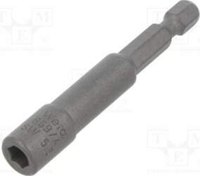 Screwdriver bit; 6-angles socket; 1/4"; HEX