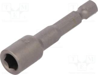 Screwdriver bit; 6-angles socket; 1/4"; HEX