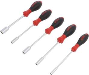 Screwdriver: universal-set; 6-angles socket; SoftFinish®; 5pcs