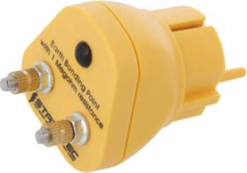 STATICTEC Earthing plug; ESD; 1MΩ; screw