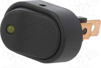 SWITCH COMPONENTS ROCKER; SPST; Pos: 2
