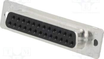 TE CONNECTIVITY Connector: D-Sub; black; socket