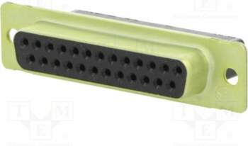 TE CONNECTIVITY Connector: D-Sub; black; socket