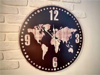 TECHNOLINE wall clock WT938228 World Map