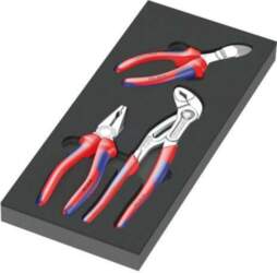 Tools set: pliers; in a foam