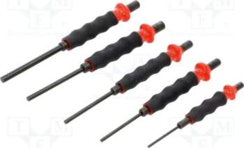 Tools set: punches; with rubber grip