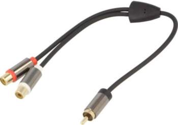 4CARMEDIA Cable; gold-plated; RCA socket x2