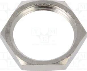 APEM Nut; brass; Plating: nickel; Thread: