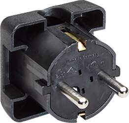 Bachmann earthing contact plug, black flat