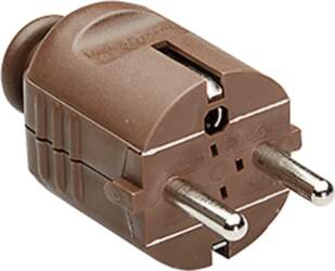 Bachmann earthing contact plug, brown break-proof