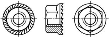 BOSSARD Nut; with flange; hexagonal; M4