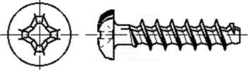 BOSSARD Screw; for plastic; 4x35; Head: