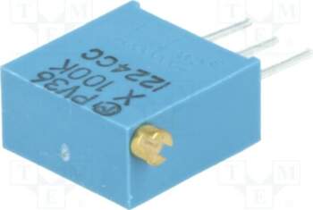 BOURNS Potentiometer: mounting; 100kΩ; multiturn; vertical