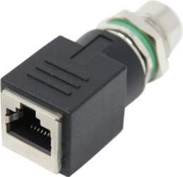 BULGIN Adapter; M12 female,RJ45 socket