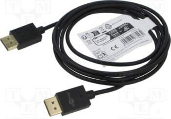 Cable; DisplayPort plug,both sides; PVC