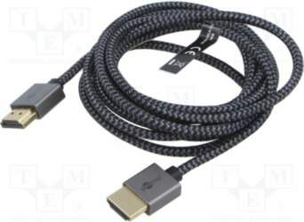 Cable; HDMI plug,both sides; PVC