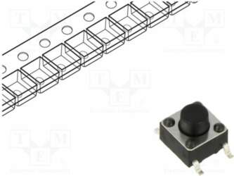 CONNFLY Microswitch TACT; SPST; Pos: 2