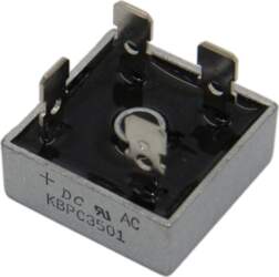 DC COMPONENTS Bridge rectifier: single-phase; Urmax: