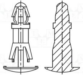 DREMEC Assembly stud; polyamide 66; L: