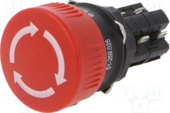 EAO Switch: emergency stop; 16mm; Stabl
