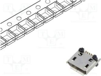 GCT Connector: USB B micro; socket