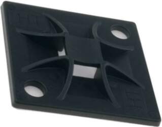 HELLERMANNTYTON Holder; screw,self-adhesive; polyamide; black