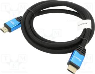 LANBERG Cable; HDMI plug,both sides