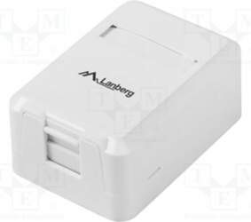 LANBERG Wall socket; Keystone; white; wall