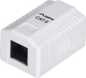 LANBERG Wall socket; white; RJ45 socket