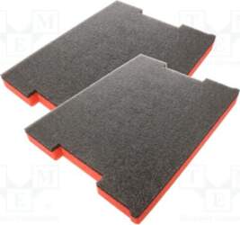 LeanFoam Foam insert; graphite-red; 433x315x40mm; 2pcs