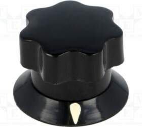 MENTOR Knob; with pointer; ABS; Øshaft:
