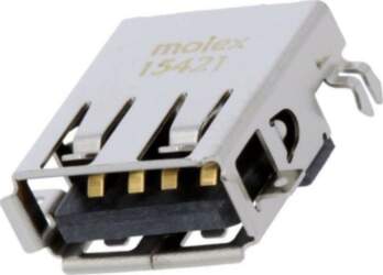 MOLEX Connector: USB A; socket; on