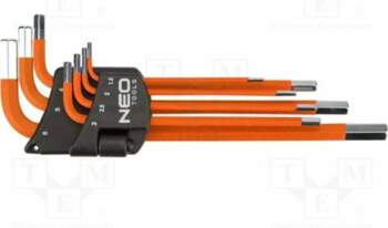 NEO TOOLS Wrench: hex key-set; 7pcs